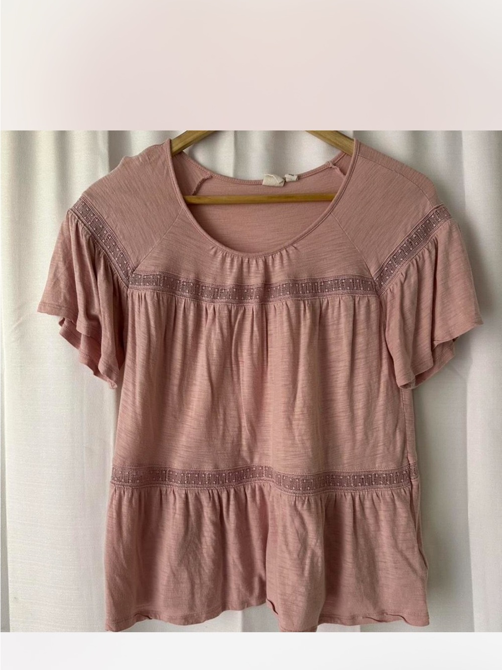 GAP Dusty Rose Short-Sleeve Blouse
